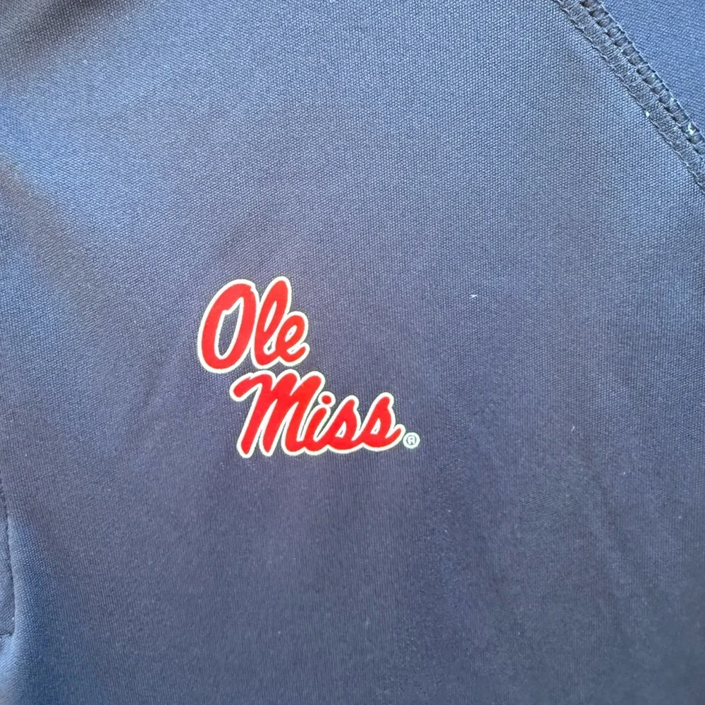 Stadium Athletics Ole Miss Rebels Womens Size Medium 1/4 Zip Navy L/S Shirt Top - Picture 3 of 8